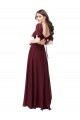 Online Chiffon Flutter Sleeve Sweetheart Bridesmaid Dress UK
