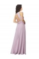 Online High-Halter Chiffon Bridesmaid Dress with Keyhole Cowl Back UK