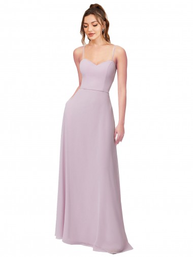 Online Sweetheart Tie-Back Chiffon Bridesmaid Dress UK