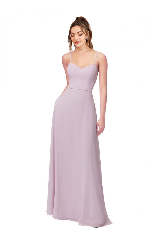 Online Sweetheart Tie-Back Chiffon Bridesmaid Dress UK