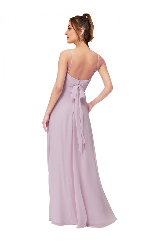 Online Sweetheart Tie-Back Chiffon Bridesmaid Dress UK