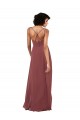 Online Simple V-Neckline Chiffon Formal Bridesmaid Dress with Pleated Skirt UK