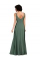 Online V-Neckline Wrapped Chiffon Bridesmaid Dress with Skirt Slit UK