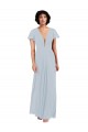 Online Deep V-Neckline Chiffon Bridesmaid Dress with Flutter Sleeves UK