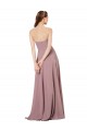 Online Strapless Chiffon Bridesmaid Dress with Notched Neckline UK