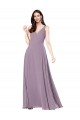 Online Long Chiffon Formal Bridesmaid Dress with Open Back UK