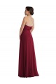 Online Cuffed Strapless Maxi Formal Bridesmaid Dress with Front Slit UK