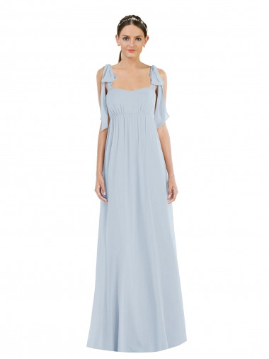 Online Tie Shoulder Empire Waist Maxi Bridesmaid Dress UK