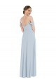 Online Off the Shoulder Basque Neck Maxi Bridesmaid Dress with Flounce Sleeves UK