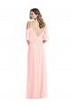 Online Cold Shoulder Draped Wrap Maxi Bridesmaid Dress UK