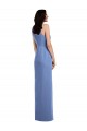 Online Sleeveless Chiffon Bridesmaid Dress with Draped Front Slit UK