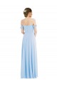 Online Off the Shoulder Draped Neckline Maxi Formal Bridesmaid Dress UK
