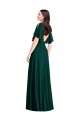 Online Backless Floor Length Split Sleeves Maxi Bridesmaid Dress UK