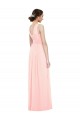 Online V-Neck Full Length Chiffon Bridesmaid Dress UK