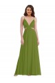 Online Ruffled Chiffon Cutout Maxi Bridesmaid Dress UK