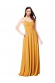 Online Chiffon A-Line Bridesmaid Dress with Halter Back UK
