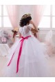 Online Ivory Ball Gown Sweetheart Floor Length Flower Girl Dress UK
