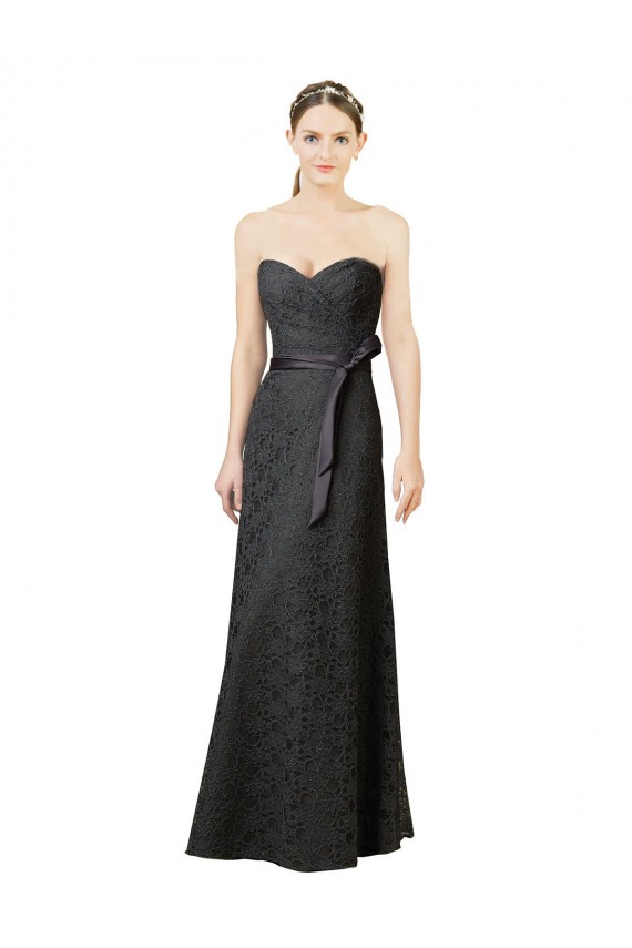 Online Strapless Lace Bridesmaid Dress with Sweetheart Neckline UK
