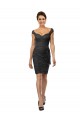 Online Knee Length Lace Bridesmaid Dress / Cocktail Dress with Matching Chiffon Tie Sash UK