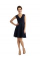 Online Short V-Neck Lace Cocktail Bridesmaid Dress with Illusion Back UK