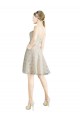 Online Lace Bridesmaid Dress / Cocktail Dress with Draped Sweetheart Neckline UK