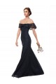 Online Off the Shoulder Long Lace Bridesmaid Dress / Prom Dress with Flutter Sleeves UK