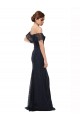 Online Off the Shoulder Long Lace Bridesmaid Dress / Prom Dress with Flutter Sleeves UK