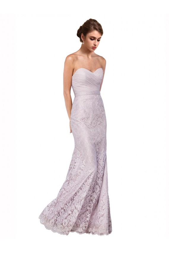 Online Floor Length Fitted Sweetheart Lace Bridesmaid Dress / Prom Dress UK