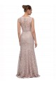 Online Long Sleeveless All Lace Bridesmaid Dress / Prom Dress with Scoop Neckline UK