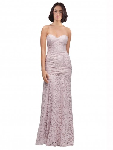 Online Floor Length Long Mermaid Lace Bridesmaid Dress / Prom Dress with Low Back UK