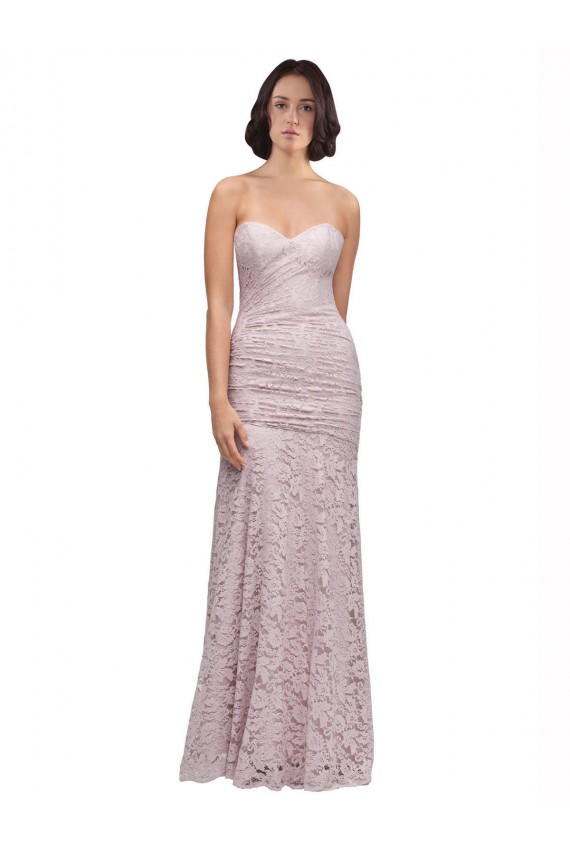 Online Floor Length Long Mermaid Lace Bridesmaid Dress / Prom Dress with Low Back UK