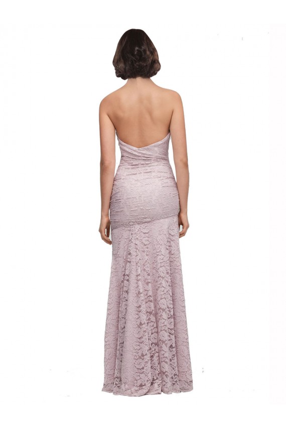 Online Floor Length Long Mermaid Lace Bridesmaid Dress / Prom Dress with Low Back UK