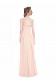 Online Sweetheart Chiffon Bridesmaid Dress with Lace Straps and Keyhole Back UK