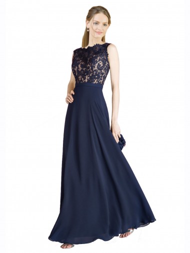 Online Bateaux Neckline A-Line Lace Bridesmaid Dress / Prom Dress with Top Nude Layer UK
