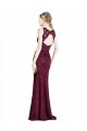 Online Long Lace Bridesmaid Dress / Prom Dress with Peekaboo Bodice and Keyhole Back UK