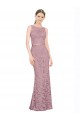 Online Sleeveless Crop Top High Neck Mermaid Lace Bridesmaid Dress / Prom Dress UK