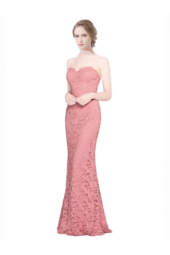 Online Fitted Sweetheart Mermaid Lace Bridesmaid Dress / Prom Dress UK