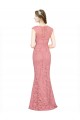 Online Sweetheart Mermaid Long Lace Bridesmaid Dress / Prom Dress with Wide Straps UK