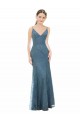 Online Deep V-Neck All Over Chantilly Lace Bridesmaid Dress with Criss Cross Open Back UK