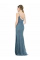 Online Deep V-Neck All Over Chantilly Lace Bridesmaid Dress with Criss Cross Open Back UK
