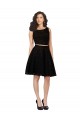 Online Two Piece Short Lace Cocktail Bridesmaid Dress with Jewel Neckline UK