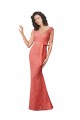 Online Mermaid Long V-Neck Lace Bridesmaid Dress with Open Back UK