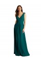 Online Long A-Line Lace and Chiffon Bridesmaid Dress with Open Back UK
