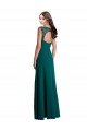 Online Long A-Line Lace and Chiffon Bridesmaid Dress with Open Back UK