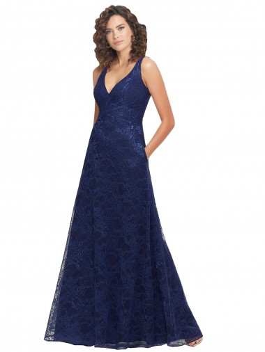 Online Chantilly Lace V-Neck Bridesmaid Dress UK