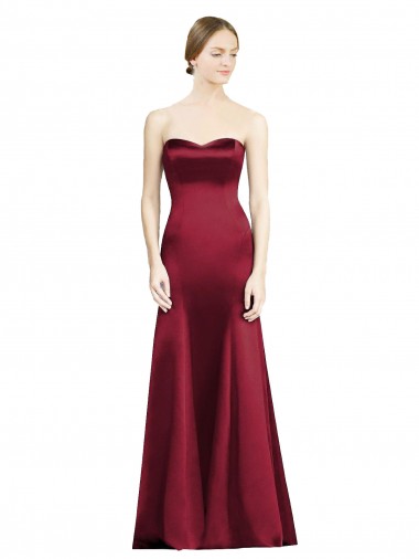 Online Sweetheart Neckline Bridemaid Dress with Hips Seamed Detail UK