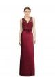 Online Full Length Sleeveless Satin Bridesmaid Dress with Lace Bodice UK