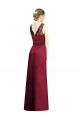 Online Full Length Sleeveless Satin Bridesmaid Dress with Lace Bodice UK