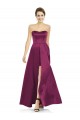 Online Full Length Strapless Long Satin Bridesmaid Dress with Sweetheart Neckline UK