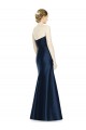 Online Full Length Strapless Satin Bridesmaid Dress with Lace Sweetheart Neckline UK